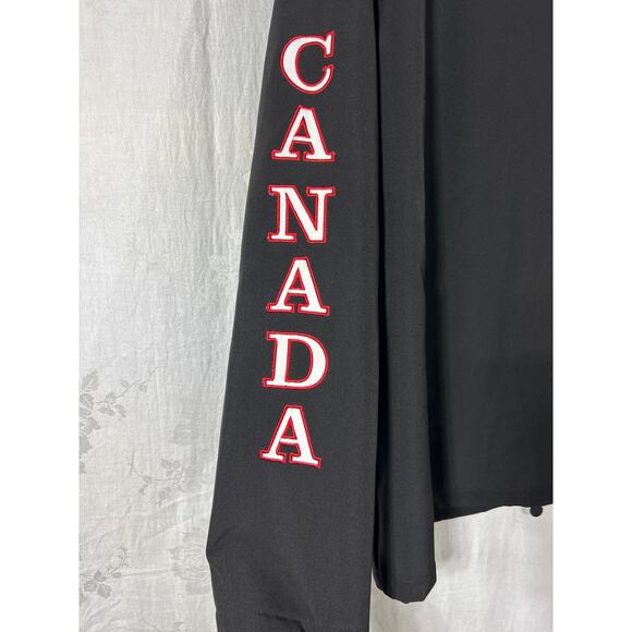 Its Fun To Be Canadian Jacket XXL Black Red Embroidered Canada Spell Out - Picture 11 of 14
